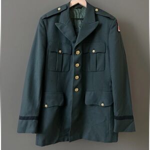 Vintage US Army Dress Uniform Jacket, Class A Green 192nd Infantry Brigade Patch